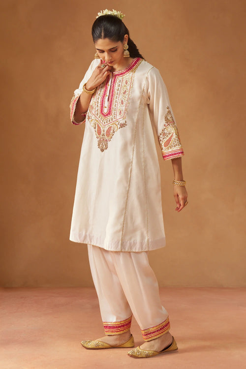 Zimal Daisy Ivory Chauga with Salwar