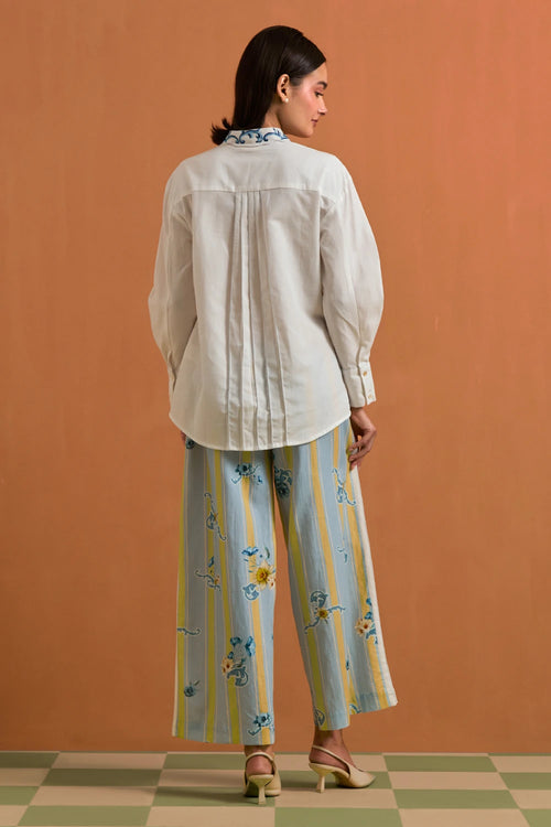 White Aurelia Floral Embroidered Co-ord Set