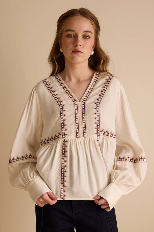Aria Embroidered Blouse