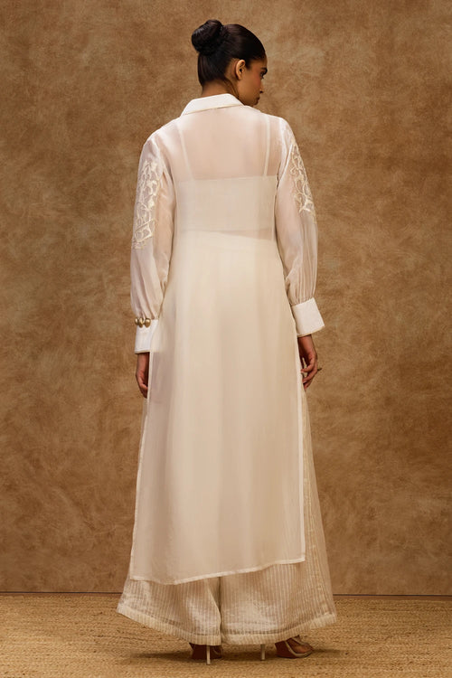 Pearl Artcut Shirt Dress