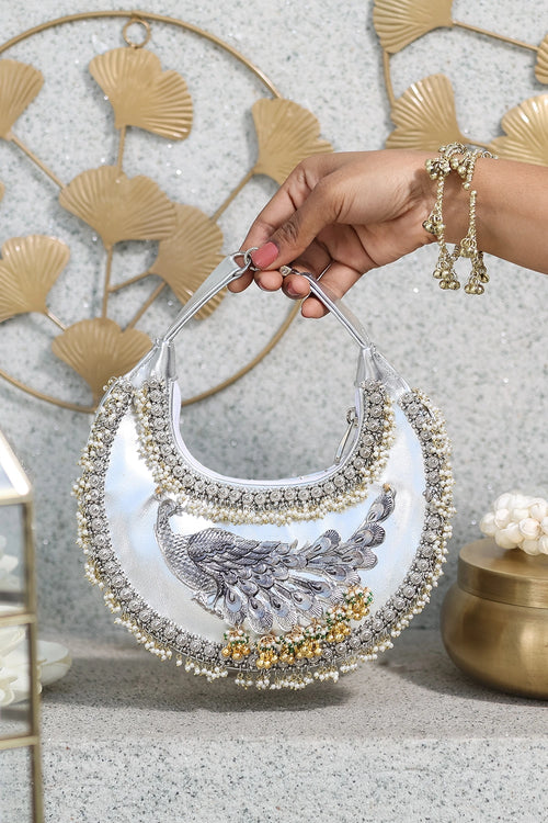 Mayura Silver Handbag
