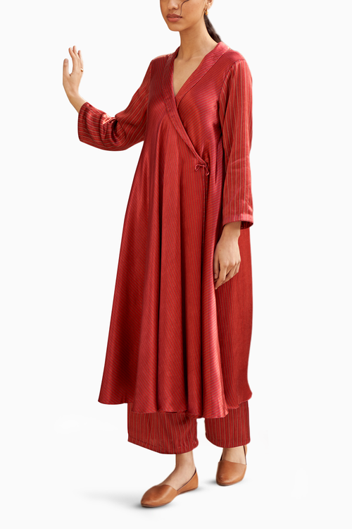 Iris Striped Angrakha Set