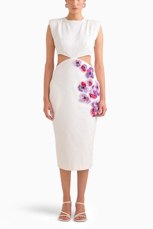 Silvia Waist Cut Out Midi Dress