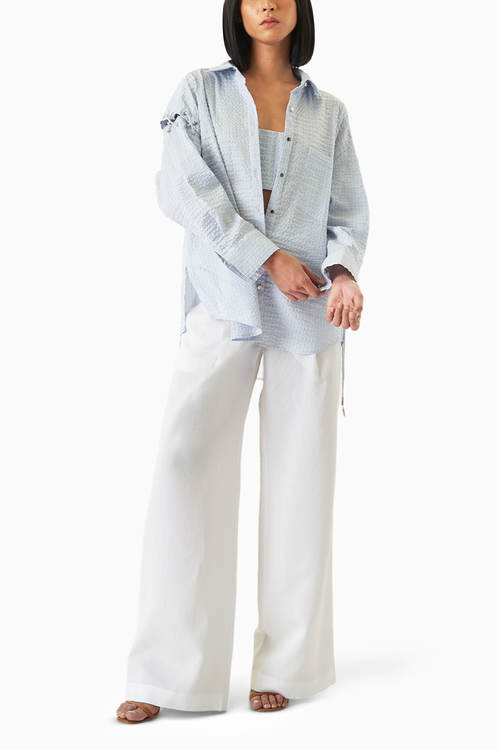 Blue Odeon Asymmetrical Shirt