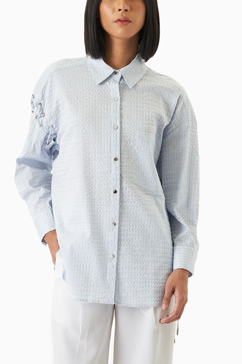 Blue Odeon Asymmetrical Shirt