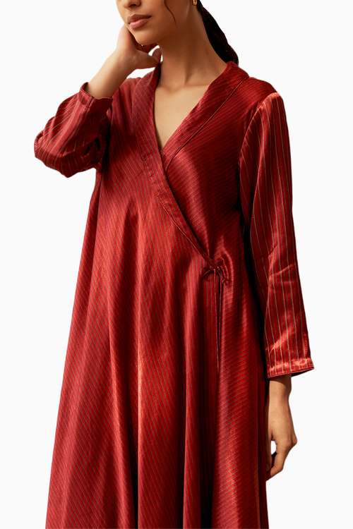 Iris Striped Angrakha Set