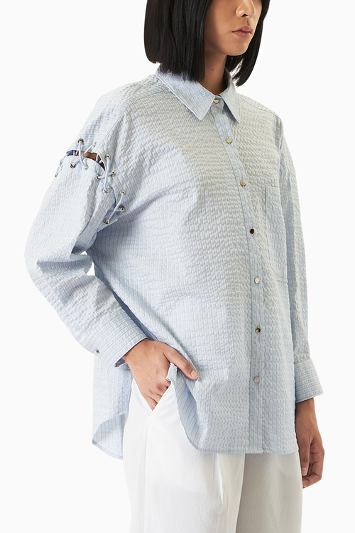 Blue Odeon Asymmetrical Shirt