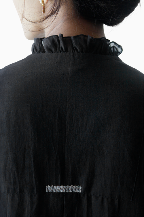 Black Ruffle Yoke Shift