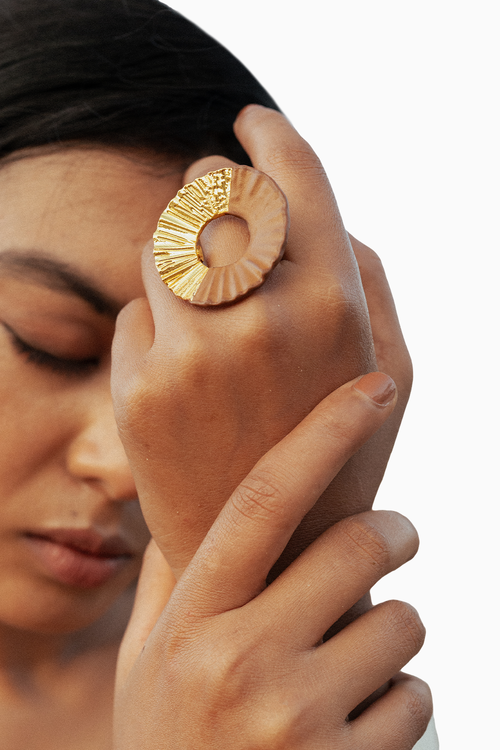 Gold Gardenia Ring