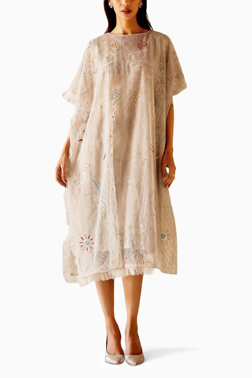 Ivory Art Deco Kaftan