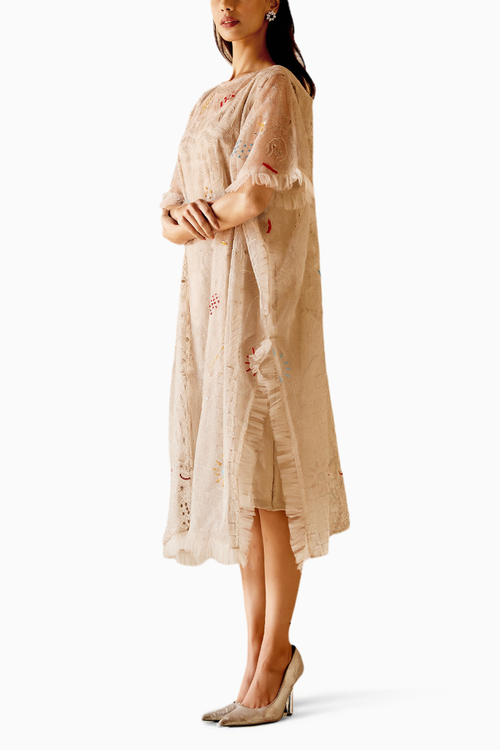 Ivory Art Deco Kaftan
