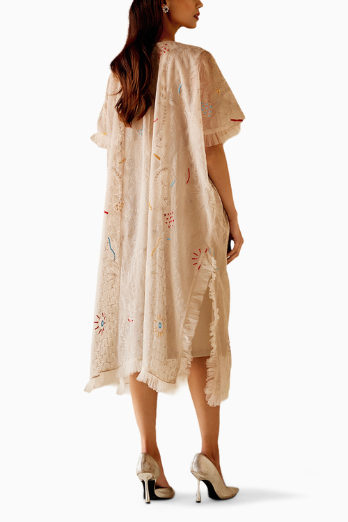 Ivory Art Deco Kaftan