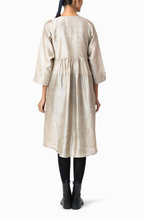 Latte CrÃ¨me Chanderi Tunic