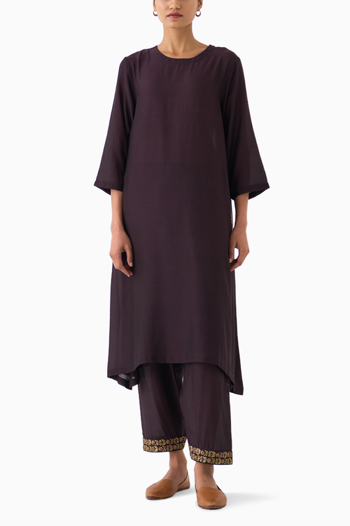 Mysa Deep Wine Kurta Set