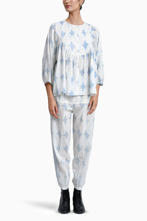 Sky Blue Top & Pant Set