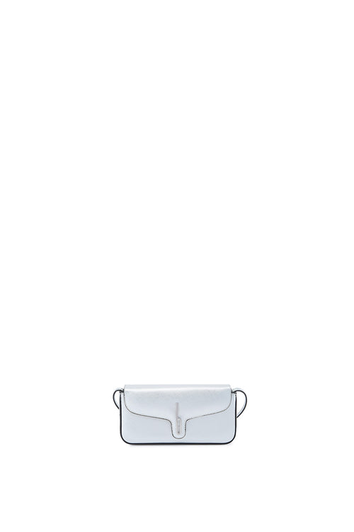 Claudia Mini Metallic Silver Crossbody Bag