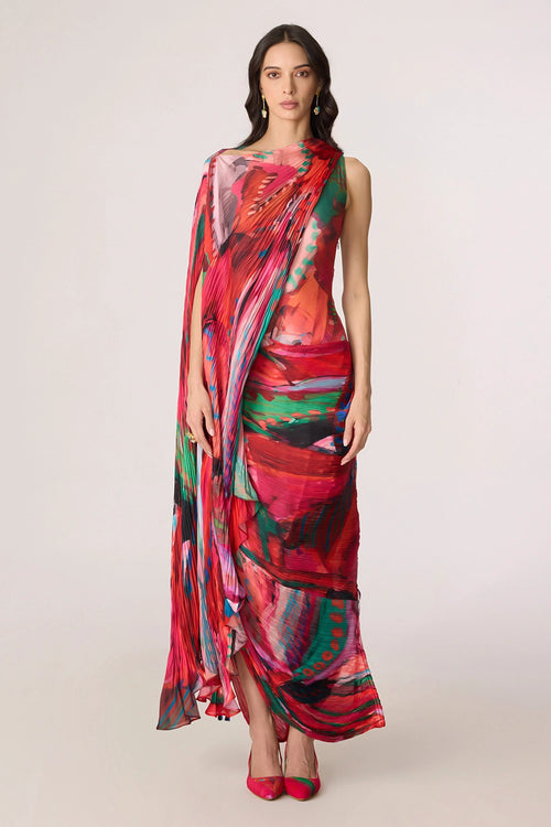 Valen Pink Multi Dress