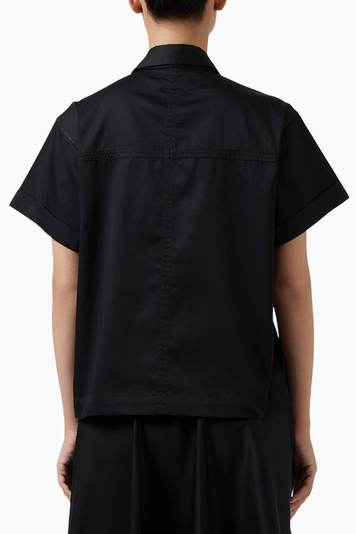 Celeste Black Crop Shirt