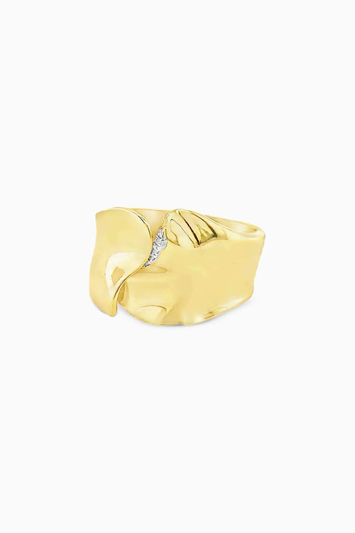 Sculpted Gold Wrap Ring