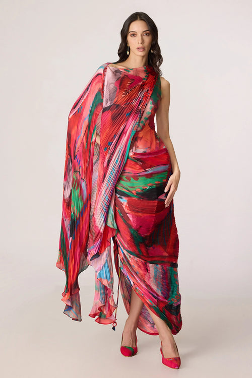 Valen Pink Multi Dress