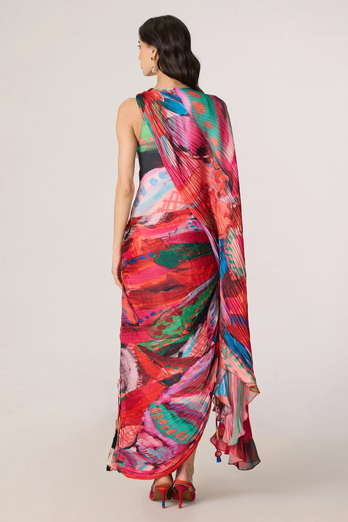 Valen Pink Multi Dress