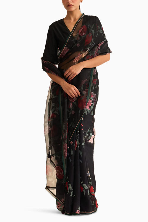 Saira Black Saree