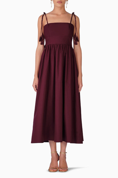 Burgundy Lys Dress