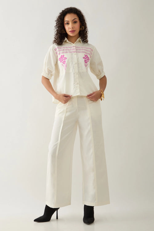 Spring Off White Shirt