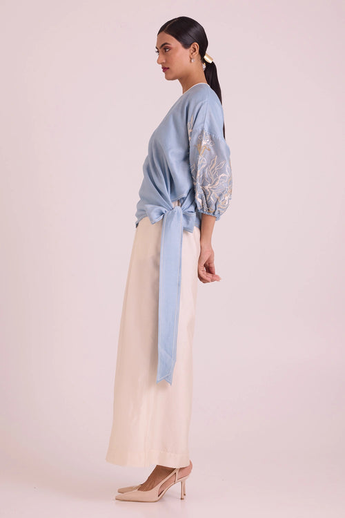 Ooty Tie-Up Top And Pants Set