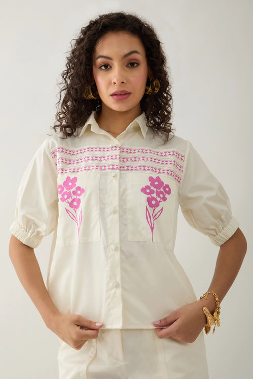 Spring Off White Shirt