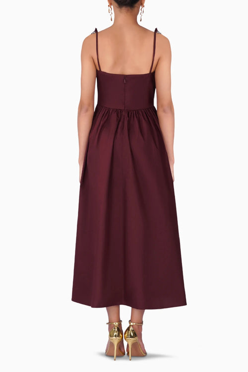 Burgundy Lys Dress