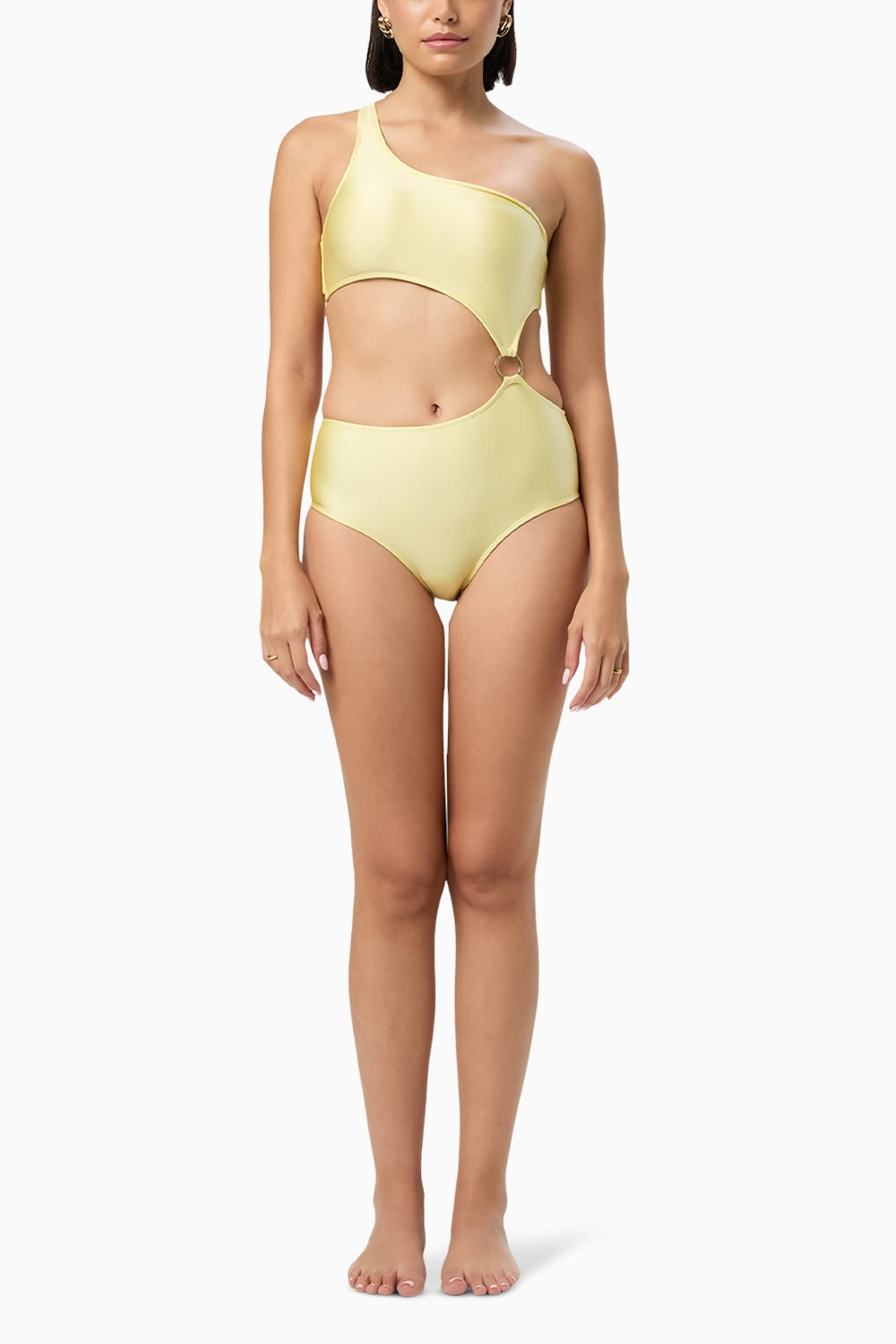 Golden Haze Ripple One Piece Swimsuit