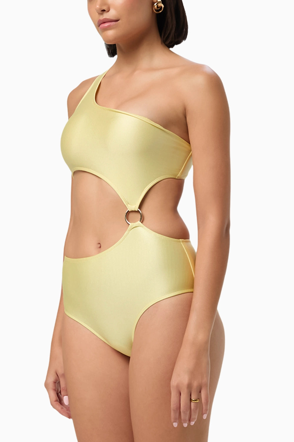 Golden Haze Ripple One Piece Swimsuit