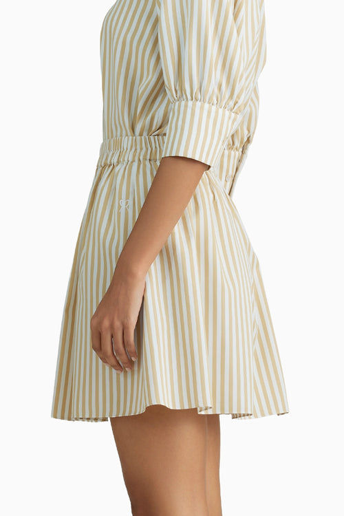 Gold Striped Mini Skirt