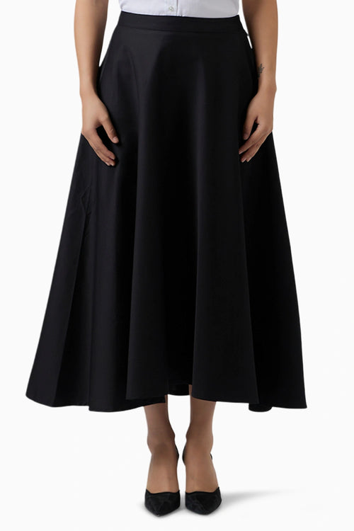 Black Cascade Skirt