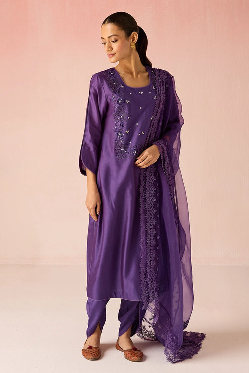 Purple Blossom Bahaara Kurta Set