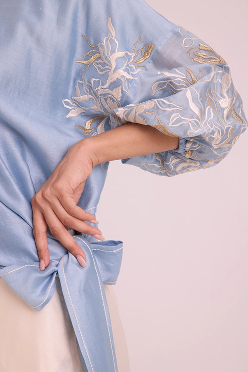 Ooty Tie-Up Top And Pants Set