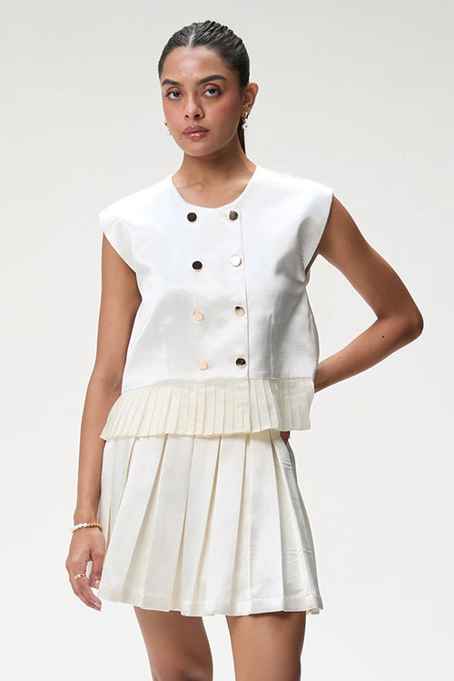 Ivory Boxy Crop Jacket