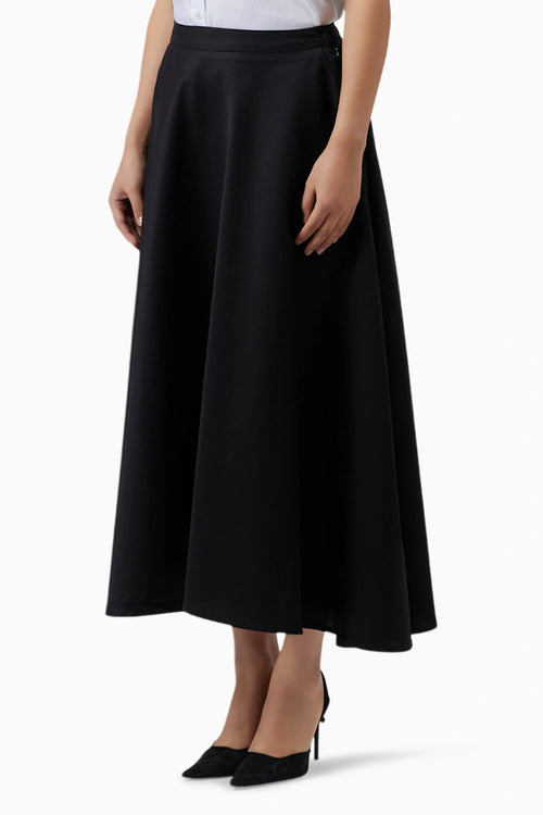 Black Cascade Skirt