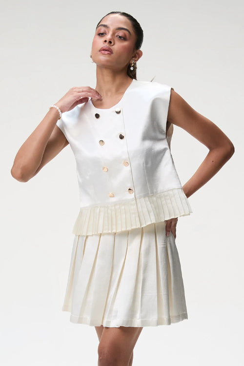 Ivory Boxy Crop Jacket