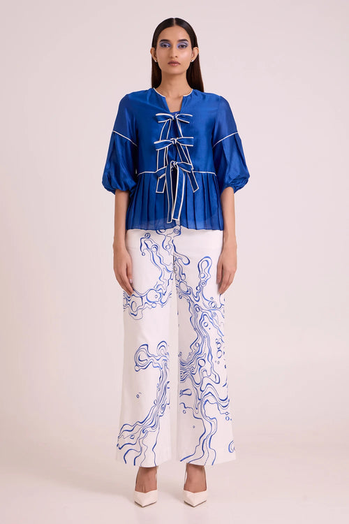 Mikel Blue Tides Top With Pant Set