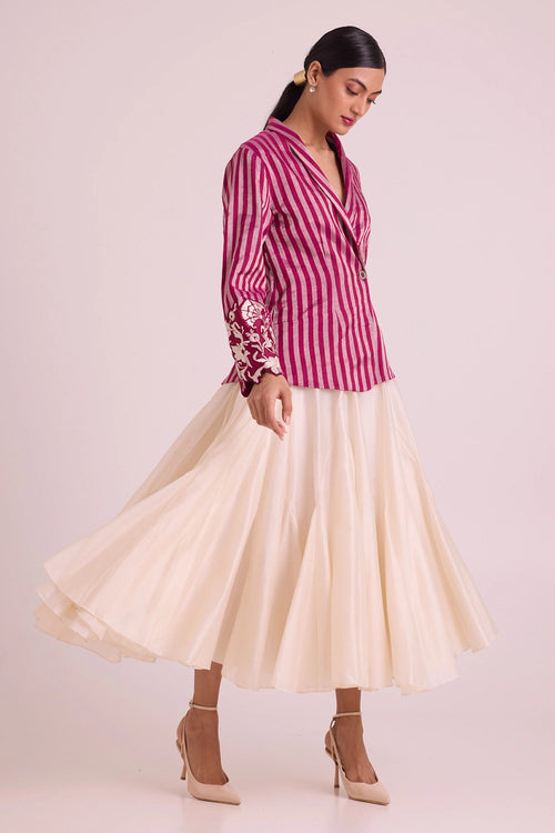 Pallava Monarch Blazer And Skirt Set