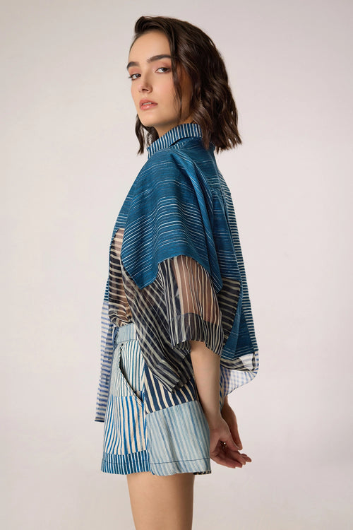 Bellamy Blue Grey Shirt