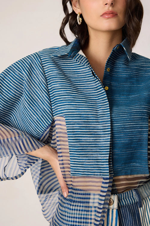 Bellamy Blue Grey Shirt