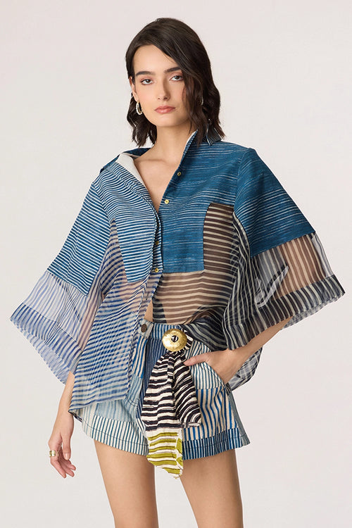 Bellamy Blue Grey Shirt