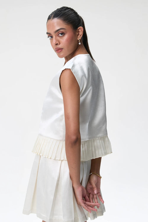 Ivory Boxy Crop Jacket