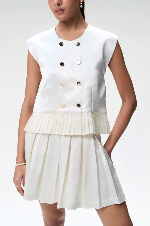 Ivory Boxy Crop Jacket