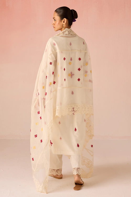 Ivory Glow Bahaara Long Kurta Set