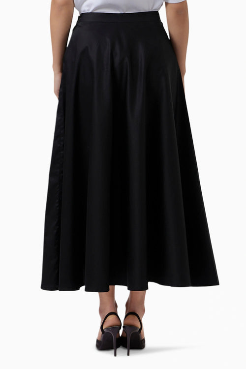 Black Cascade Skirt