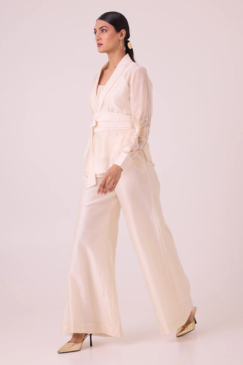 Reva Blazer Wrap Top And Pant Set